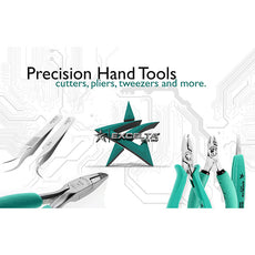 Excelta Tweezers - 3 Star Straight Tapered Flat Point - Anti-Mag. SS - Mirror Polished Tips - 2A-SA-MP