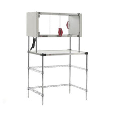 Metro EZHSE36W-KIT Super Erecta Hot Workstation with Enclosed Stainless Steel Heated Shelf, 120V, 400W, 24" x 36" x 64"