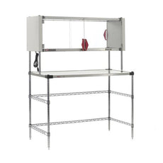 Metro EZHSE48W-KIT Super Erecta Hot Workstation with Enclosed Stainless Steel Heated Shelf, 120V, 400W, 24" x 48" x 64"