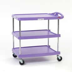 myCart Series 2-shelf Utility Cart, Purple, 23.4375" x 34.375"
