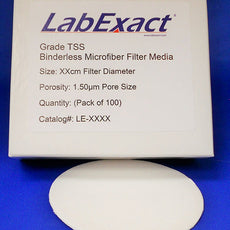 Glass fiber filter, Diameter 47 mm, prewashed & dried, not tared, TSS Procedure, 100/pk - TSS-WD-4700