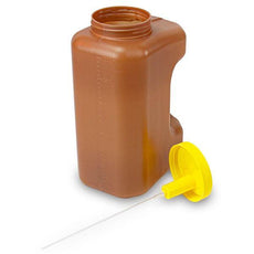 Container, 24 Hour Urine Collection, 3000mL (3 Liter), Affixed TransferTop Screwcap, Amber-108010