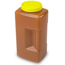 Container, 24 Hour Urine Collection, 2000mL (2 Liter), Affixed Screwcap, Amber-108020A