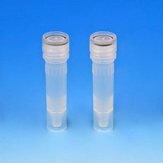 Microtube, 1.5mL, Self-Standing, Attached Screw Cap for Color Insert, with O-Ring, STERILE, PP, 100/Bag, 10 Bags/Unit-111720