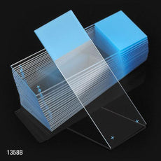 Microscope Slides, Diamond White Glass, 25 x 75mm, Charged, 90° Ground Edges, Blue Frosted, 72/Box, 20 Boxes/Case (10 Gross)-1358B