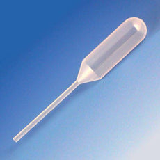 Transfer Pipet, 4.0mL, Narrow Stem, Short, 85mm, STERILE, Individually Wrapped, 100/Bag, 5 Bags/Unit-136020-S01