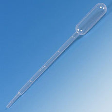 Transfer Pipet, 5.0mL, Large Bulb, Graduated to 1mL, 150mm, STERILE, Individually Wrapped, 100/Bag, 4 Bags/Unit-137018