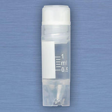 CryoCLEAR vials, 1.0mL, STERILE, Internal Threads, Attached Screwcap with Co-Molded Thermoplastic Elastomer (TPE) Sealing Layer, Conical Bottom, Self-Standing, Printed Graduations, Writing Space and Barcode, 50/Bag, 10 Bags/Case-3001