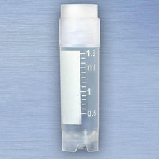 CryoCLEAR vials, 2.0mL, STERILE, External Threads, Attached Screwcap with Co-Molded Thermoplastic Elastomer (TPE) Sealing Layer, Round Bottom, Self-Standing, Printed Graduations, Writing Space and Barcode, 50/Bag-3012-50