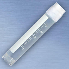 CryoCLEAR vials, 3.0mL, STERILE, External Threads, Attached Screwcap with Co-Molded Thermoplastic Elastomer (TPE) Sealing Layer, Round Bottom, Self-Standing, Printed Graduations, Writing Space and Barcode, 50/Bag-3013-50