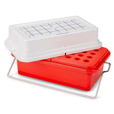 Mini Cooler, 0°C, 32-Place (4x8) for 1.5mL Tubes, Red, with Gel Filled Cover-454003GC