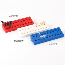 Rack for 1.5mL and 2.0mL Microcentrifuge Tubes, Reinforced PP, 20-Place, Red-456320R