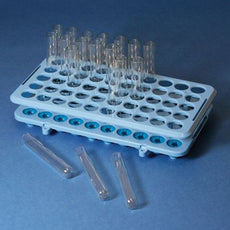 Grip Rack, Rack with Tube Grippers for up to 17mm Tubes, 50-Place, Autoclavable, Blue-456920
