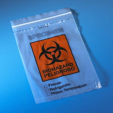Bag, Biohazard Specimen Transport, 6" x 9", Ziplock with Document Pouch and Tearzone, 100/Pack, 10 Packs/Unit-4920