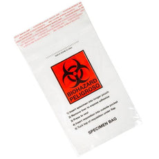 Bag, Biohazard Specimen Transport, 6" x 9", Glue Seal with Document Pouch, 100/Pack, 10 Packs/Unit-4921