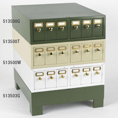 Slide Storage Cabinet, 6 Drawers, Holds up to 4500 slides, Metal, Tan-513500T