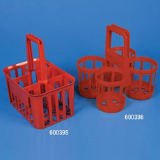 Bottle Carrier, 6 Position, for up to 95mm Wide Bottles, HDPE, Red-600395