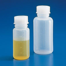 Bottle with Screwcap, Wide Mouth, LDPE, Graduated, 100mL-601610