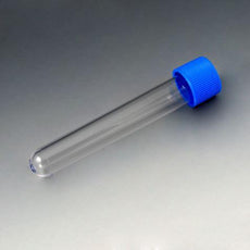 Test Tube with Attached Red Screw Cap, 16 x 100mm (10mL), PS, STERILE, Individually Wrapped-6152