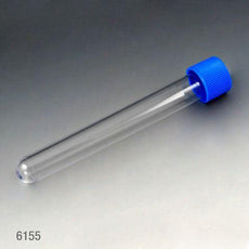 Test Tube with Separate Blue Screw Cap, 16 x 120mm (15mL), PS, 125/Bag, 8 Bags/Unit-6155