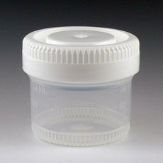Container: Tite-Rite, 40mL (1.34oz), PP, 48mm Opening, Graduated, with Separate White Screwcap-6520