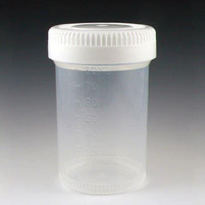 Container: Tite-Rite, 90mL (3oz), PP, 48mm Opening, Graduated, with Separate White Screwcap-6524