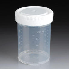 Container: Tite-Rite, 120mL (4oz), PP, 53mm Opening, Graduated, with Separate White Screwcap-6527
