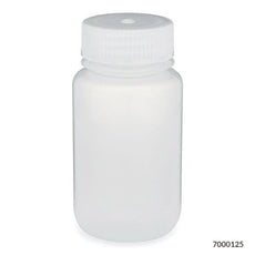 Bottle, Wide Mouth, PP Bottle, Attached PP Screw Cap, 125mL, 12/Pack-7000125