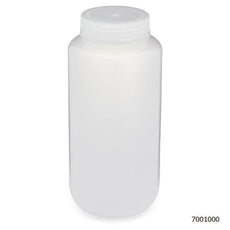 Bottle, Wide Mouth, PP Bottle, Attached PP Screw Cap, 1000mL, 6/Pack-7001000