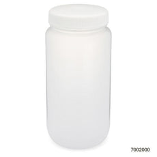 Bottle, Wide Mouth, Large Format, PP Bottle, Attached PP Screw Cap, 2 Litres (0.5 Gallons)-7002000