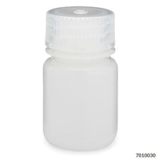Bottle, Wide Mouth, HDPE Bottle, Attached PP Screw Cap, 30mL, 12/Pack-7010030