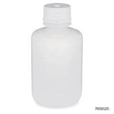Bottle, Narrow Mouth, PP Bottle, Attached PP Screw Cap, 125mL, 12/Pack-7050125