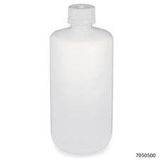 Bottle, Narrow Mouth, PP Bottle, Attached PP Screw Cap, 500mL, 12/Pack-7050500