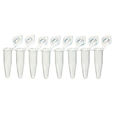 QuickSnap 0.2mL 8-Strip Tubes, with Individually-Attached Flat Caps, Clear-PCR-QS-02F