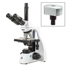 bScope Trinocular Compound Microscope, Hwf 10X/20Mm, Quin. Nosepiece E-Plan, With Camera - EBS-1153-EPLI-DC18