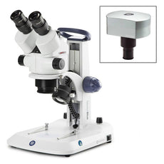 StereoBlue Trinocular Stereo Microscope, Blue, 0.7X To 4.5X Zoom Obj., WithCamera - ESB-1903​-DC18