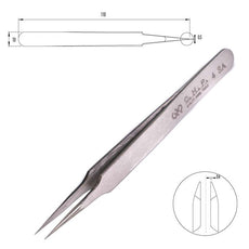 Excelta 4-SA Very Fine Straight More Tapered Tip Neverust¬Æ Anti-Magnetic Stainless Steel Tweezer