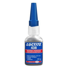 Henkel Loctite 438 Cyanoacrylate Adhesive Adhesive Black 20 g Bottle - 840073