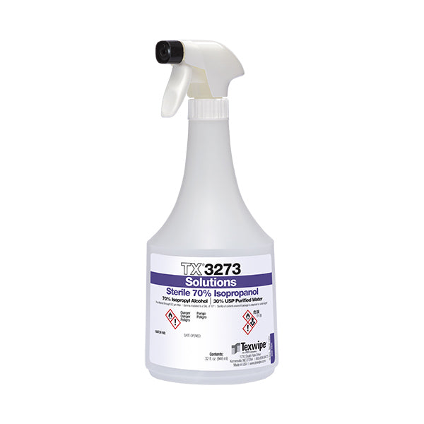 Texwipe Sterile 70% Isopropanol, 32 oz., 32 oz. trigger-spray, 12 bott -  Lab Pro Inc