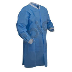 Tians Lab Coat, SMS, KW, KC, 3pkt, Blue, Large, 30/Cs - 864795-L