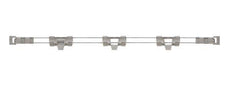 Metro MAX4-L48-2S Stackable Shelf Ledge (Back) for MetroMax 4 Industrial Plastic Shelving, 48" L x 2" H