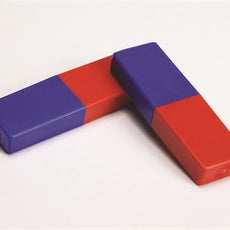 Magnets, Red/Blue (Pair) 3"X1"X 0.5" - MPC080
