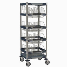 MetroMax i MXIV2 IV Transport/Storage Sloped Basket Cart with Top Shelf, 24" x 24"