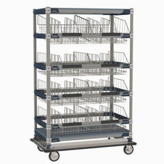 MetroMax i MXIV5 IV Transport/Storage Sloped Basket Cart with Top Shelf, 24" x 42"