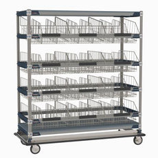 MetroMax i MXIV7 IV Transport/Storage Sloped Basket Cart with Top Shelf, 24" x 60"