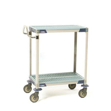 MetroMax i MXUC1830G-25 2-Shelf Industrial Plastic Shelving Utility Cart, 18" x 30" x 39.25"