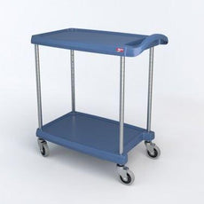 Metro MY1627-24BU myCart Series 2-Shelf Utility Cart with Microban, Blue, 16" x 27"