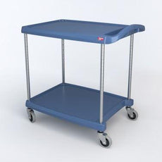 Metro MY2030-24BU myCart Series 2-Shelf Utility Cart with Microban, Blue, 20" x 30"