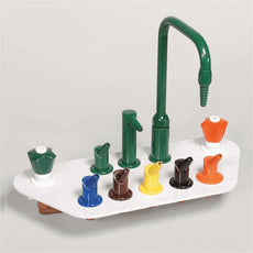 AirClean Deck-mounted, single water cold goose neck fixture, color: Green - ACAFXGSDM