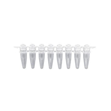 PCR Tubes Strips of 8 tubes w/ dome caps packaged separately- 120/pk-P3020